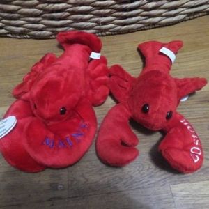 Set of Plush Boston and Maine Lobster Dolls